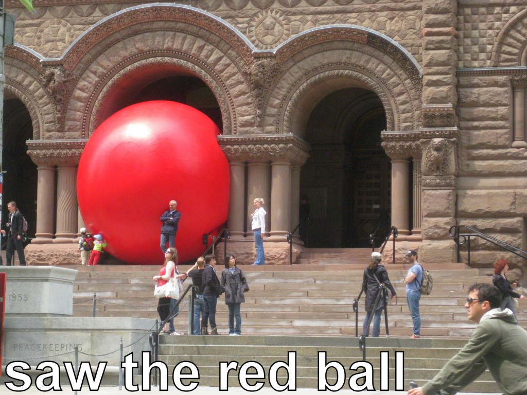 i saw the red ball