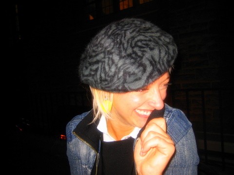 i miss that hat, was a really good one. karrera made the earings from guitar picks