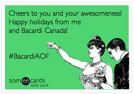 happy holidays from casiestewart & bacardicanada