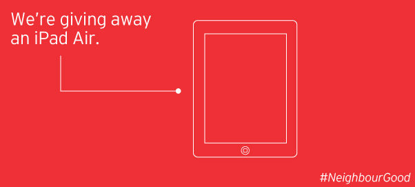 Win an iPad Air from @155Redpath! #NeighbourGood