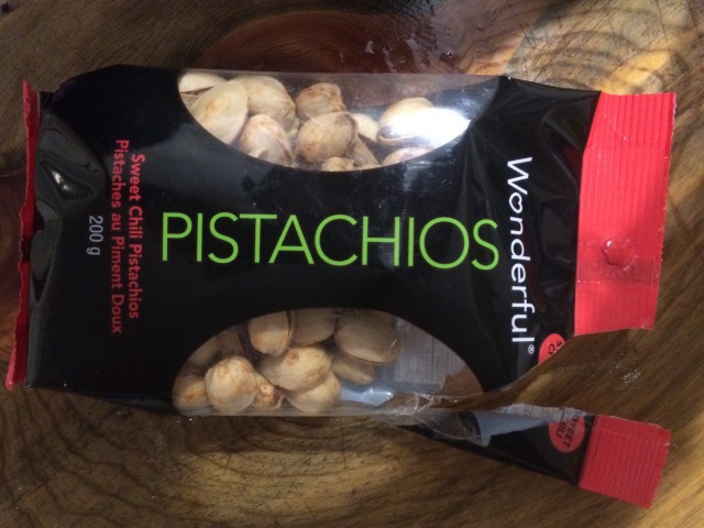 Sweet chilli Pistachios, so yum!