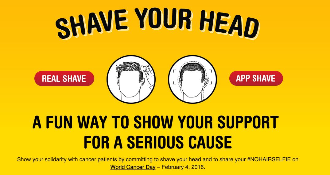 #NoHairSelfie – Shave Your Head for World Cancer Day