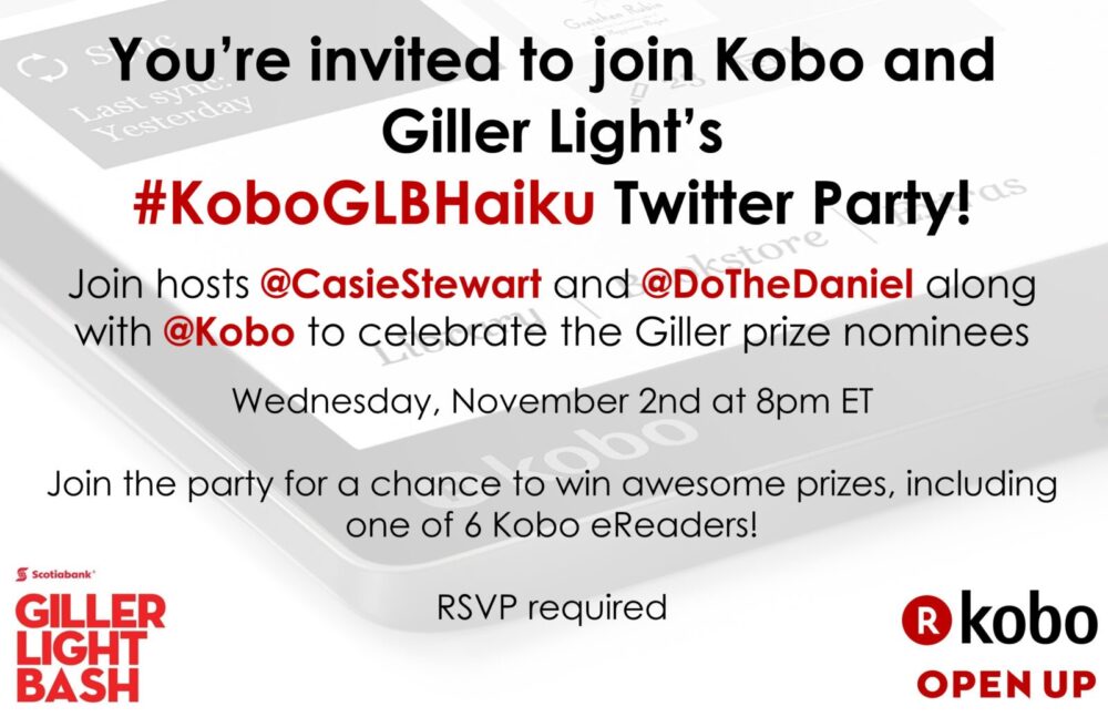 twitter-party-invite, kobo, gillerprize