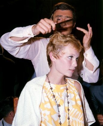 sassoon toronto, casie stewart, short hair, blonde, vidal sassoon, mia farrow