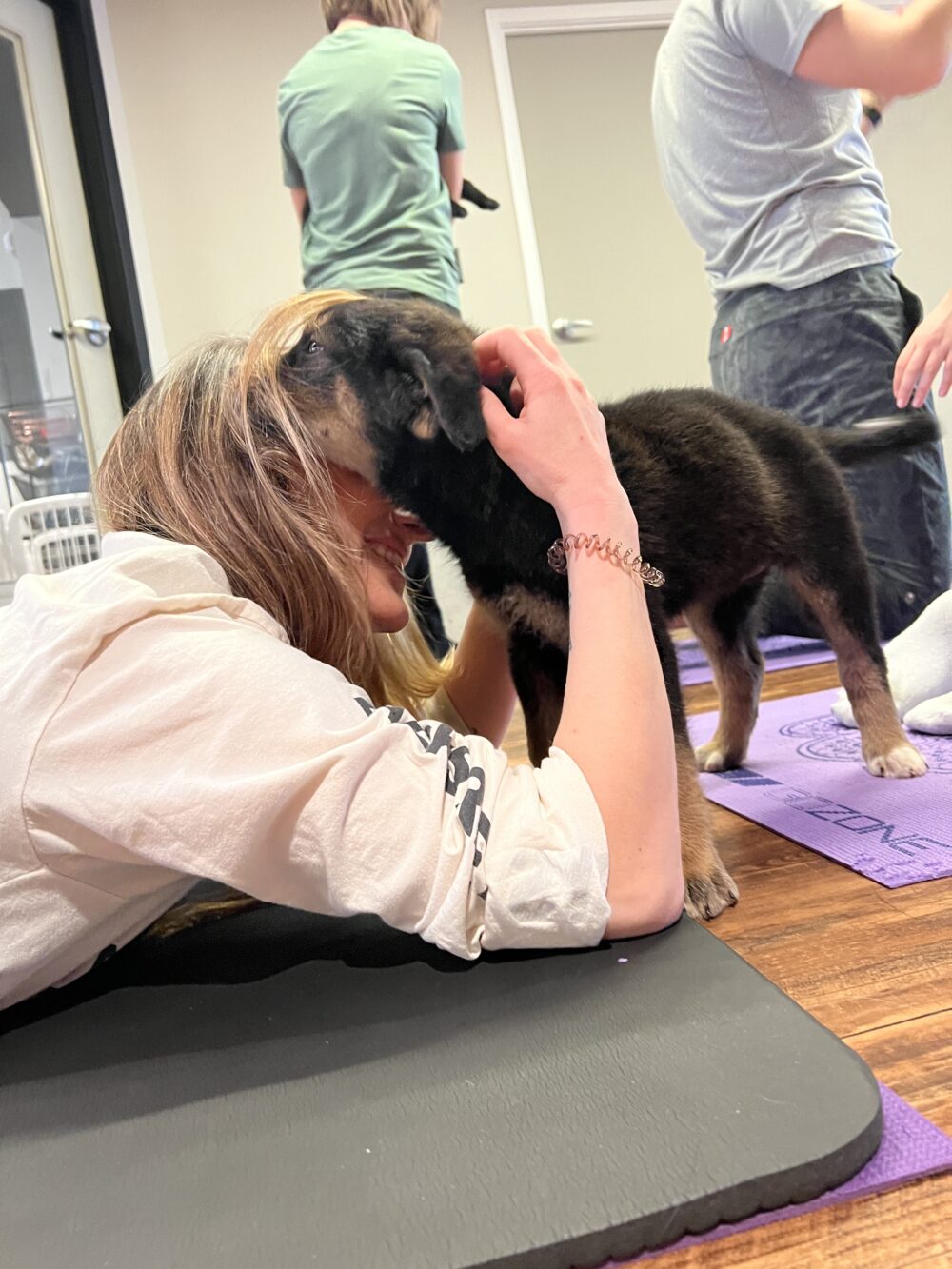 Puppy Yoga with Toronto Doggos, Casie Stewart